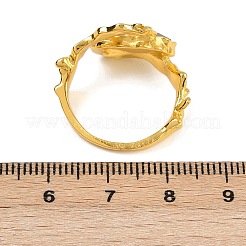 Открытые кольца-манжеты с овальным натуральным аметистом RJEW-K286-07G