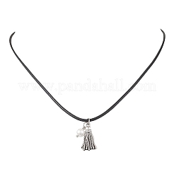 Ожерелье из сплава с кисточкой и подвеской из перламутра&nbsp;NJEW-JN05929