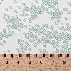TOHOラウンドシードビーズ  日本製シードビーズ  （ミント裏地付きクリスタル1065)個  11/0  2.2mm  穴：0.8mm  約50000個/ポンド&nbsp;SEED-TR11-1065