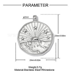 Pendentifs en acier inoxydable 304&nbsp;STAS-OY014-79P