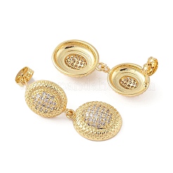 Pendientes colgantes con circonita cúbica transparente para mujer&nbsp;EJEW-G394-01A-G