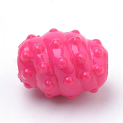 Неровные непрозрачные акриловые бусины с большим отверстием SACR-Q190-03