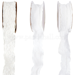 3 rouleau de ruban à volants en polyester de 3 styles pour la décoration de couture&nbsp;OCOR-CY0003-64A