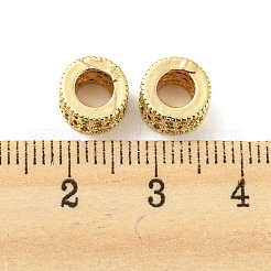 Латунные микро проложить кубического циркония бусы KK-H452-07G