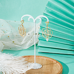 40 шт. 4 шт. фурнитура для сережек-гвоздиков из нержавеющей стали 201 с отверстием&nbsp;EJEW-DC0001-21