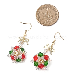 Серьги-подвески в форме снежинок из нержавеющей стали EJEW-MZ00604