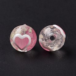 Lampwork lumineux fait main avec perles en émail&nbsp;LAMP-P058-02I