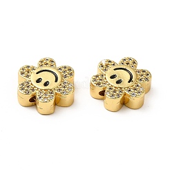 Стойки обшивки латунь кубического циркония бусы KK-M232-01G