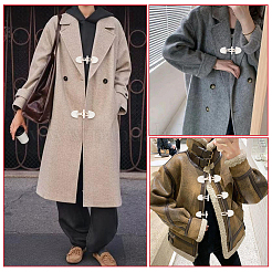 10 пара пряжек из акрила и искусственной кожи&nbsp;DIY-CY0002-25A