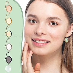 Наборы для самостоятельного изготовления подвесных сережек из нержавеющей стали 304 в виде купола DIY-AN0001-08