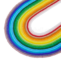 19 Ständer 19 Farben transparente Glasperlenstränge&nbsp;EGLA-TA0013-41