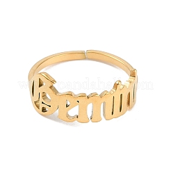 Кольцо-манжета Constellation из нержавеющей стали 304 с ионным покрытием (IP) для женщин&nbsp;RJEW-C097-01G-10