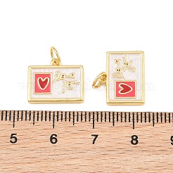 Pendentifs d'émail en laiton &nbsp;KK-CBABBCE-04B-G