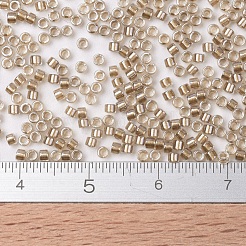MIYUKIデリカビーズ  シリンダー  日本製シードビーズ  11/0  （db0907)スパークリングベージュライニングクリスタル  1.3x1.6mm  穴：0.8mm  約2000PCS /ボトル  10 G /ボトル&nbsp;SEED-JP0008-DB0907