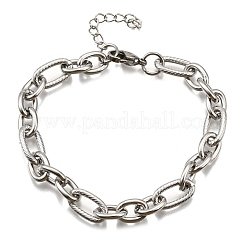 Браслеты из нержавеющей стали 304 figaro chains для мужчин и женщин BJEW-R021-07P