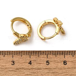 Серьги-кольца из латуни в форме бабочки&nbsp;EJEW-S256-04A-G