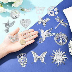 15 шт. 15 стиля 201 звенья соединительные подвески из нержавеющей стали&nbsp;STAS-YW0011-13