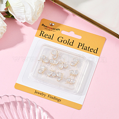 10 шт. латунные подвески с микропаве из прозрачного кубического циркония в форме капли&nbsp;KK-BBC0020-47