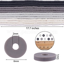 12 нить 4 цвета плоские круглые бусины ручной работы из полимерной глины CLAY-SZ0001-86