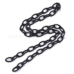 不透明なアクリルアズキチェーン  馬の目  ミックスカラー  13x8x2mm  18.5インチ〜19.29インチ（47~49cm）/連&nbsp;X-SACR-N010-001