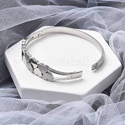 Bracelets à charnière en acier inoxydable 304 pour femmes&nbsp;BJEW-A011-19P