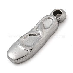 変色防止304ステンレススチールペンダント  ステンレス鋼色  靴  16x5x2mm  穴：1.6mm&nbsp;STAS-M084-01B-P