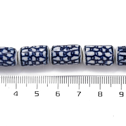 Синие и белые фарфоровые бусы ручной работы нити PORC-I027-14