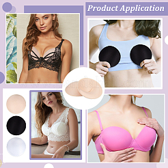 3 Paar runde BH-Einlagen aus Polyester in zwei Farben&nbsp;DIY-BC0016-72