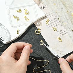 10шт 10 стиля латунные микропаве прозрачные кубические подвески из циркония&nbsp;KK-CJ0002-49