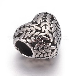 Ретро бусины из хирургической нержавеющей стали 316 в европейском стиле OPDL-L013-13AS