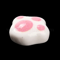 不透明樹脂デコデンカボション  ピンク  足跡  13x14.5x6mm&nbsp;CRES-P032-A02