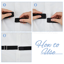 2 шт. двухцветный простой полиэстеровый ремень для рубашки AJEW-FH00004-17B