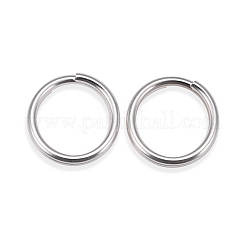 304ステンレススプリットリング  ダブルループ丸カン  銀  10x2mm  内径：8mm  単線：1mm&nbsp;STAS-P223-22S-06