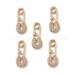 Латунные микропаве прозрачные подвески с фианитом KK-E068-VF262