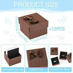Квадратные картонные бумажные подарочные коробки для хранения колец CON-TAC0001-17D