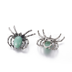 Broche aventurine verte naturelle&nbsp;G-A176-C10-1