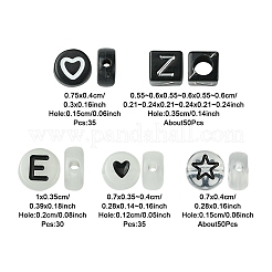 200 шт. непрозрачные черные акриловые бусины&nbsp;MACR-FS0001-86