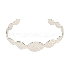 Открытые браслеты-манжеты из нержавеющей стали 304 STAS-D016-01P