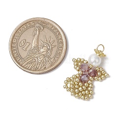 Подвески-ангелы из стеклянных бисеров PALLOY-MZ00652-03