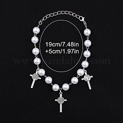 Старинные браслеты из нержавеющей стали с подвесками в виде креста святого Бенедикта DX1356