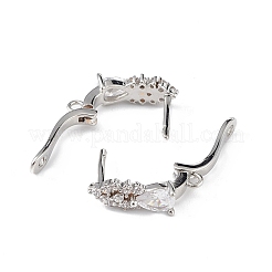 Серьги-кольца из латуни ZIRC-L097-055P