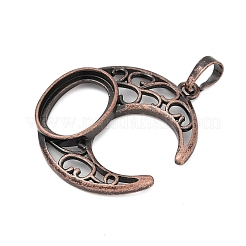 Подвеска в форме луны из латуни с кабошоном X-KK-S521-04RC