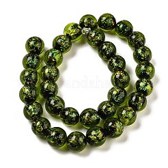 Нити стеклянных бусин из дихроичной фольги ручной работы DICH-U001-06J