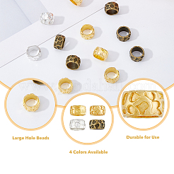 80 шт. 4-х цветные бусины-рондели в тибетском стиле из сплава FIND-DC0002-61