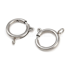 304ステンレススチールスプリングリング留め金  ステンレス鋼色  21x16x2.5mm  穴：3mm&nbsp;STAS-B095-05H-P