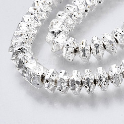 Гальванические бусины из натуральной лавы G-T114-66S