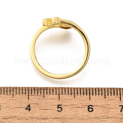 女性用真鍮カフリング  文字L  文字h  内径：15.6mm&nbsp;RJEW-U044-X