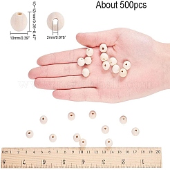 Незаконченные деревянные бусы WOOD-PH0008-19-WH