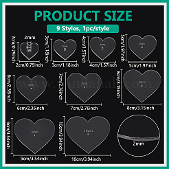 9шт 9 стиля акриловый шаблон DIY-BC0011-94