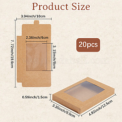 20 шт. складная креативная коробка из крафт-бумаги&nbsp;CON-BBC0001-07